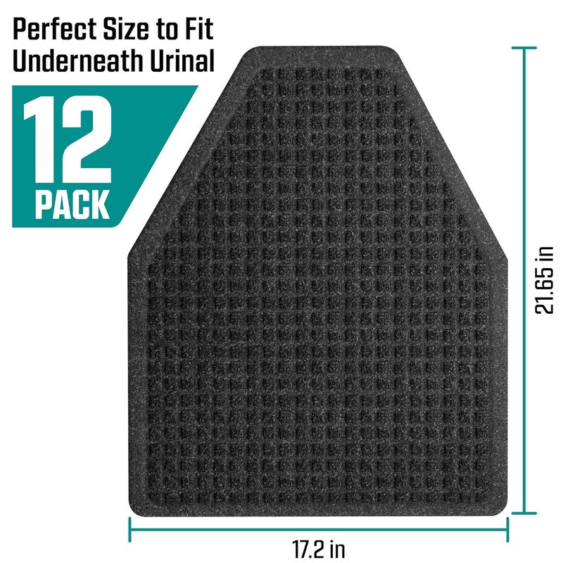 LVAP 12 Pack - Professional Urinal Floor Mats for Men Bathroom | Non-Slip Urinal Mats | Disposable Bathroom Urinal Pads for Commercial Restrooms - Image 4